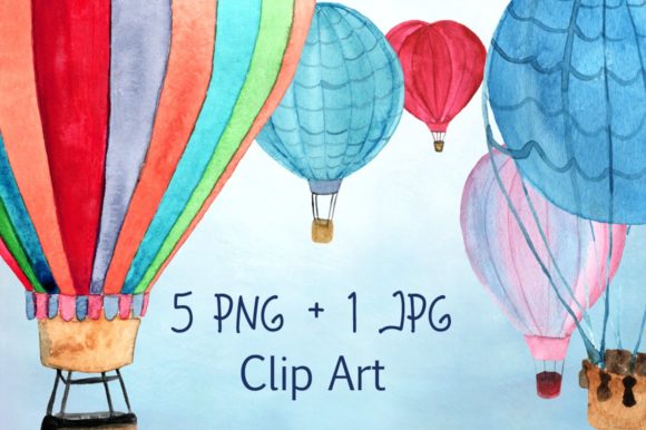 5 Hot Air Balloon PNG JPEG