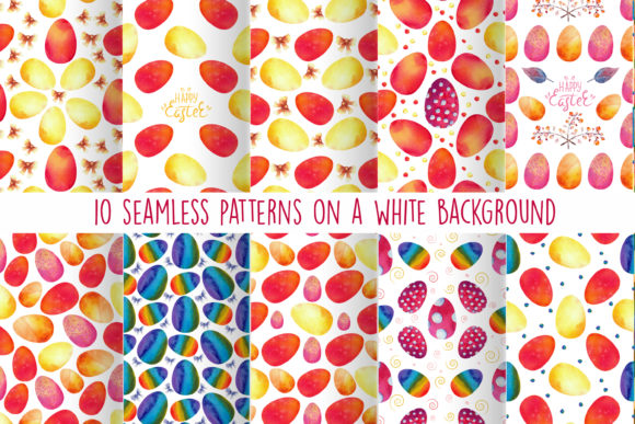 Colorful Easter Eggs Seamless Patterns Review