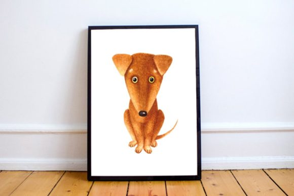 Cute Dog Illustration Clip Art