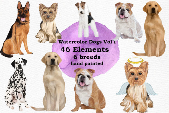 Dogs Breeds Clipart: Illustrations That Bring Pet Content to Life