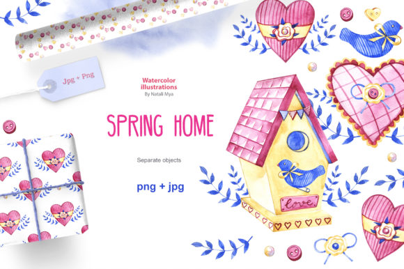 Family Birdhouse Clipart: A Charming Illustration for Lifestyle Branding and Content Marketing