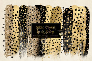 Golden Cheetah Brush Strokes: A Bold Editorial Design Asset for Content Creators