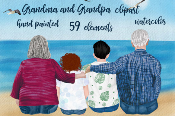 Grandparents Clipart Older People: Illustrations That Bring Heart to Design Projects