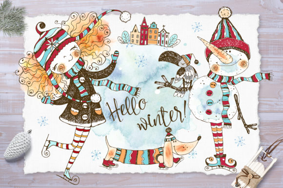 Hello Winter: Watercolor Illustrations for Seasonal Content Design