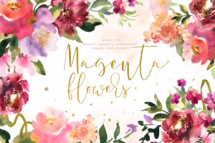 Magenta Flowers: A Vibrant Illustration for Modern Branding