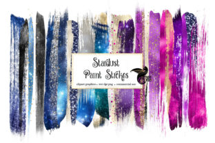 Stardust Brush Strokes Clipart – A Dreamy Touch for Crafters & Etsy Sellers